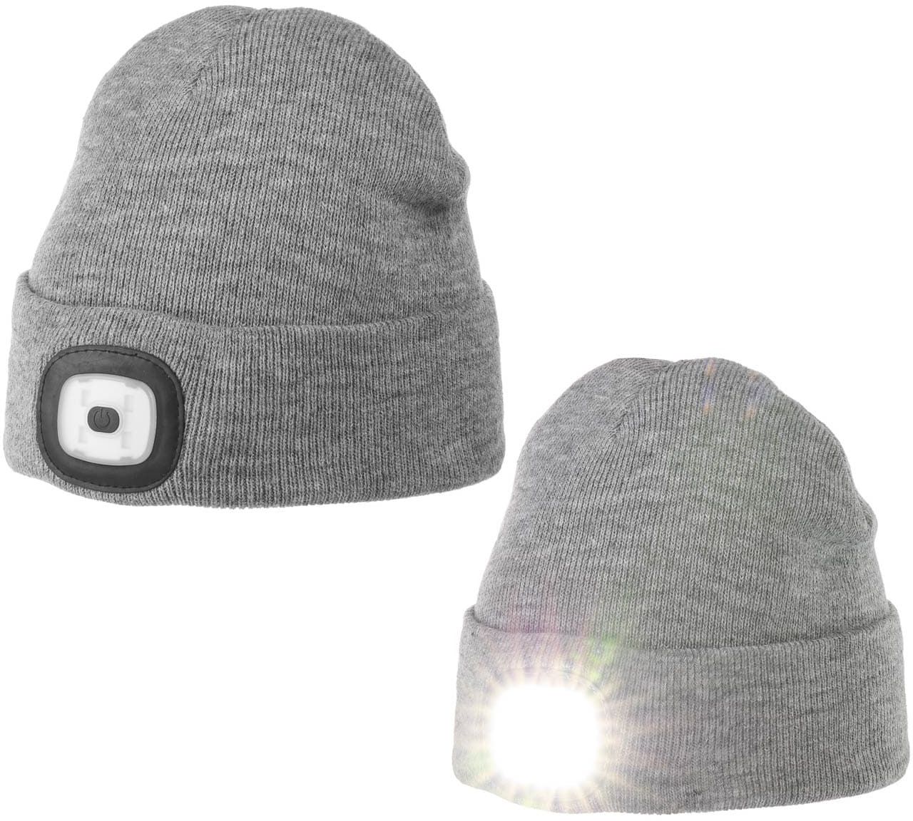Czapka z Mankietem LED Chilllight by Chillouts, szary, One Size
