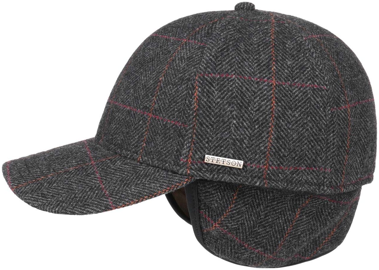 Czapka z Klapkami na Uszy Kinty Wool by Stetson, szary, S (54-55 cm)