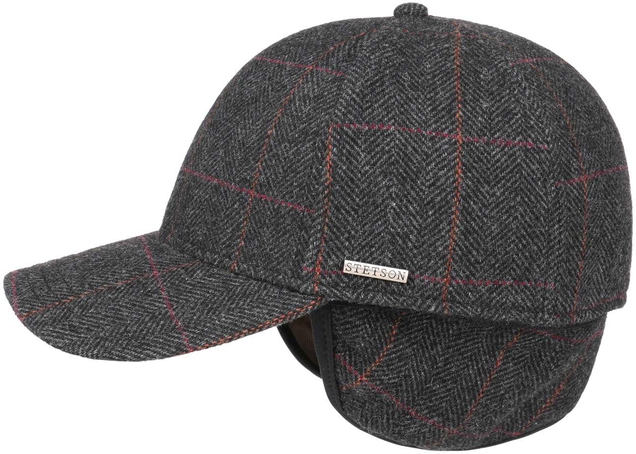 Czapka z Klapkami na Uszy Kinty Wool by Stetson, szary, L (58-59 cm)