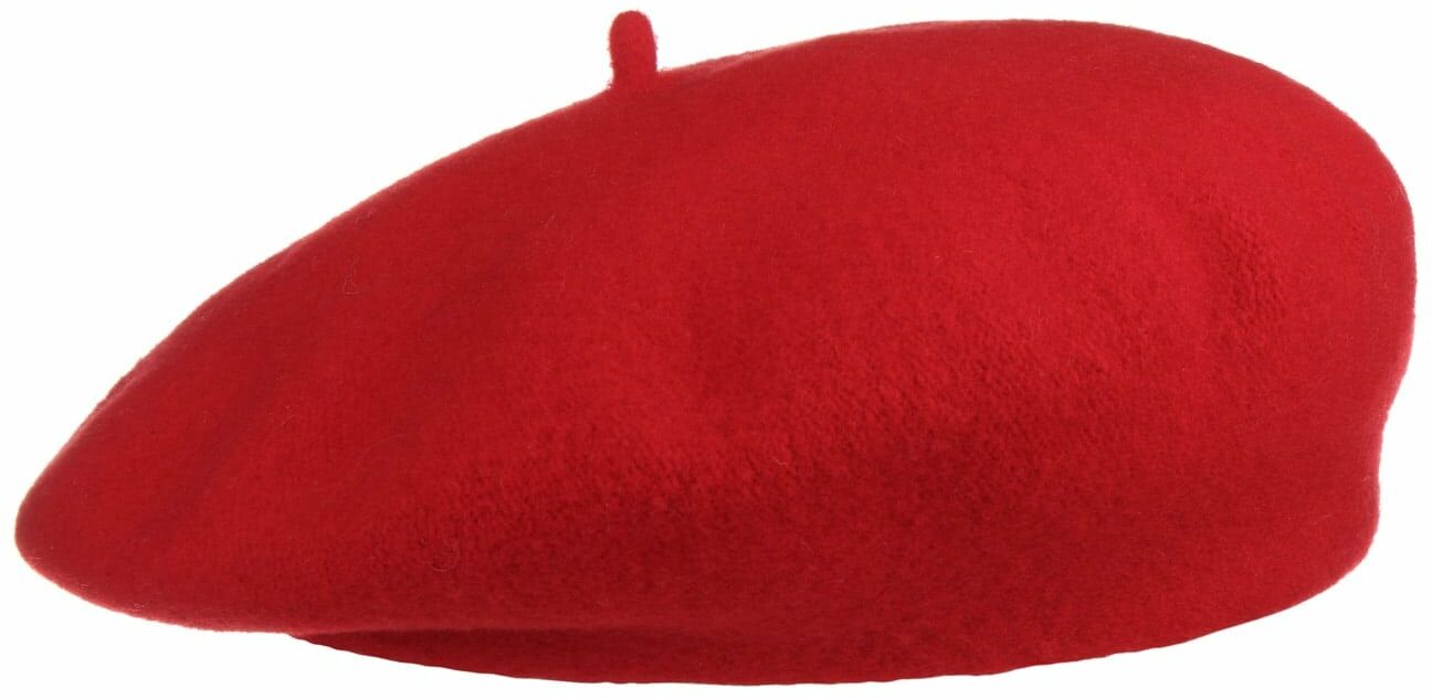 Czapka Baskijska z Kaszmirem by Barascon, czerwony, One Size