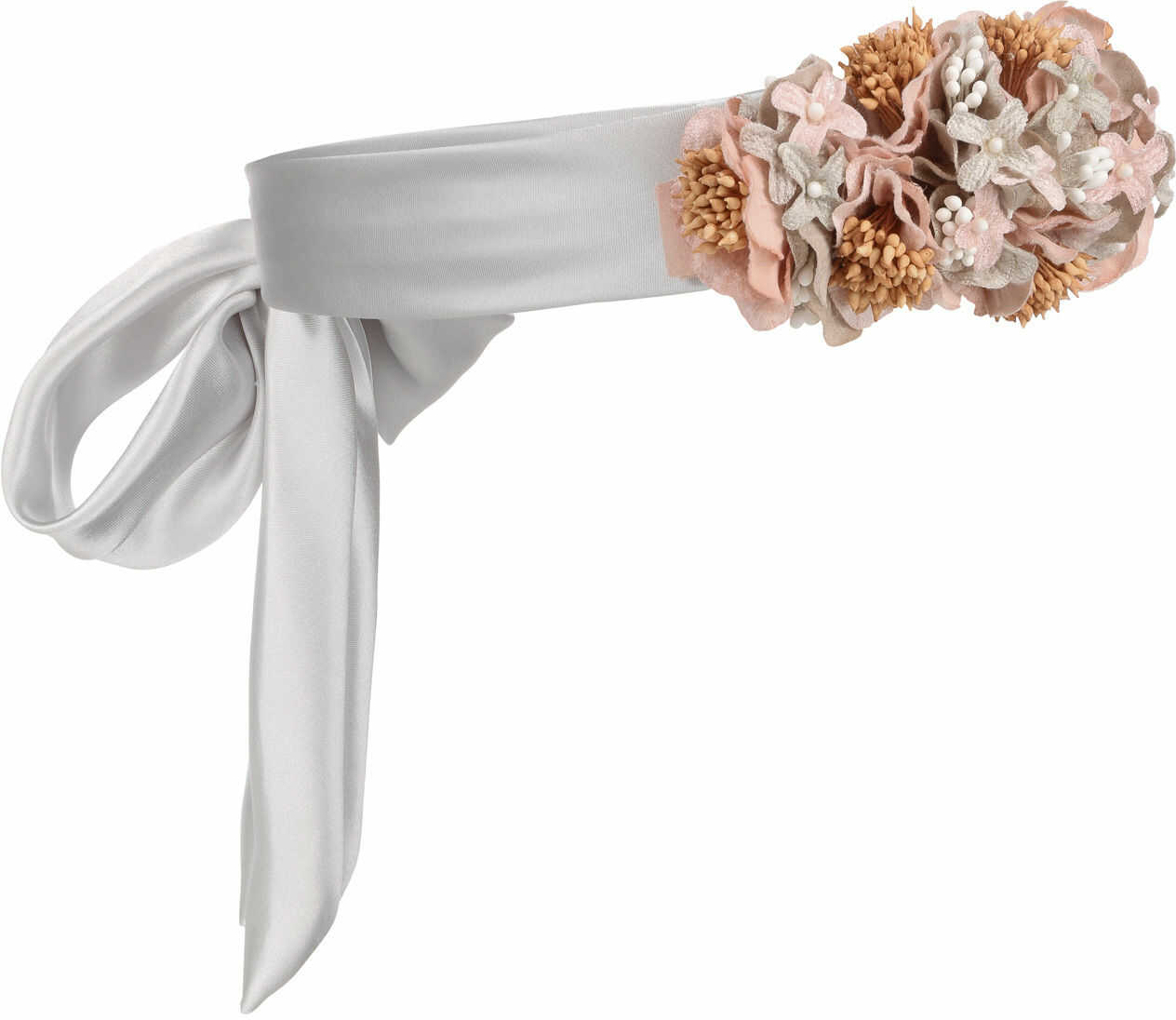 Opaska na Czoło Flower by Seeberger, jasnoszary, One Size