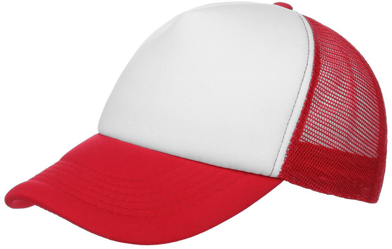 Czapka z Meshu Lata 70 Rapper, czerwony, One Size