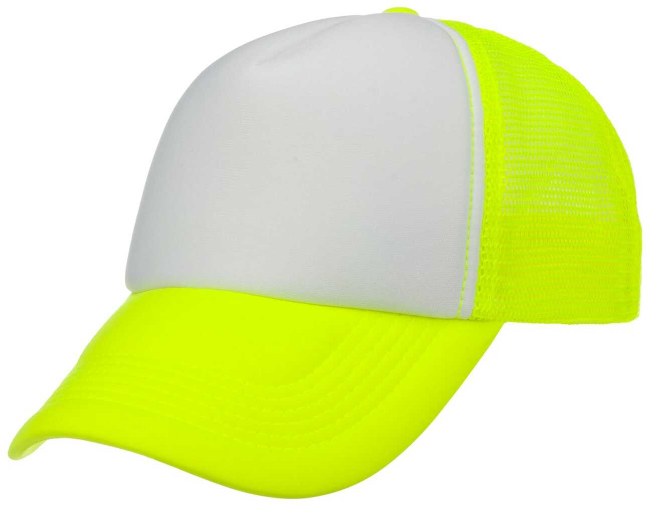 Czapka z Meshu Lata 70 Rapper, neonowy żółty, One Size