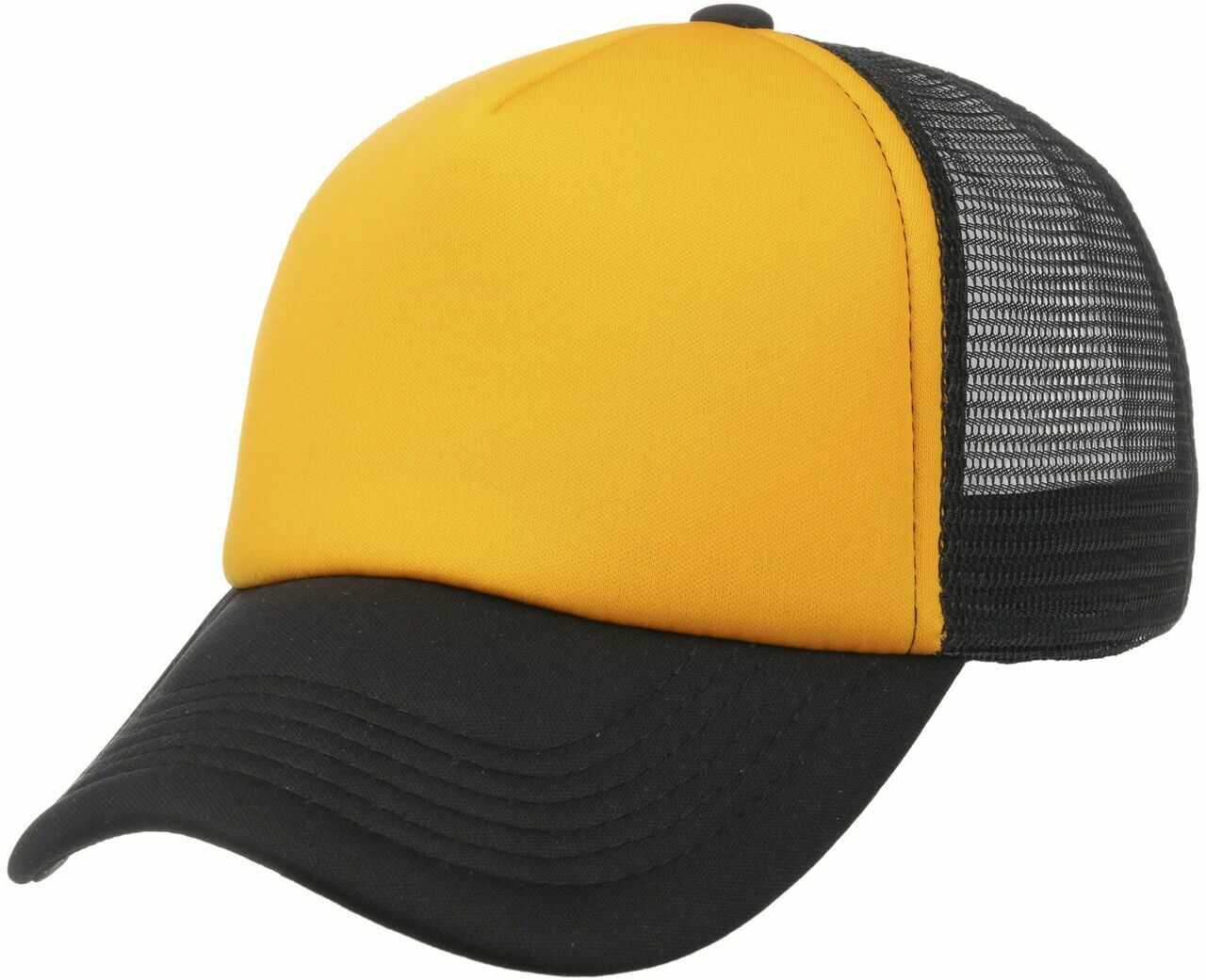 Czapka z Meshu Lata 70 Rapper, żółty, One Size