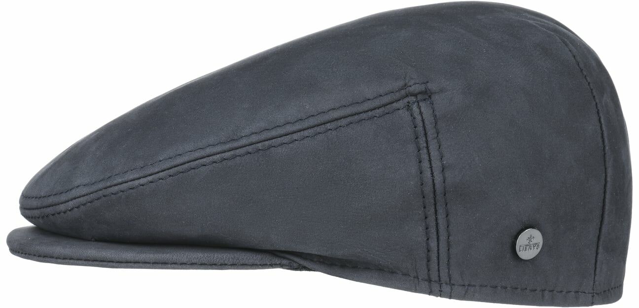 Skórzany Kaszkiet by Lierys, niebieski, 60 cm