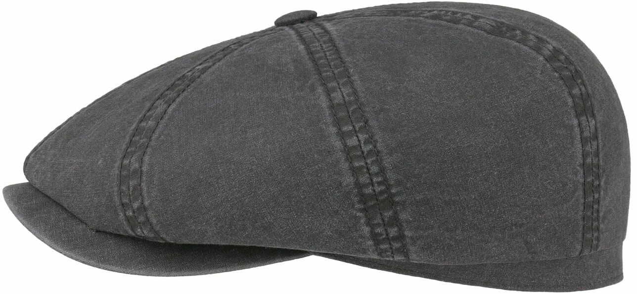 Płaski Kaszkiet Hatteras Bawełna by Stetson, czarny, L (58-59 cm)