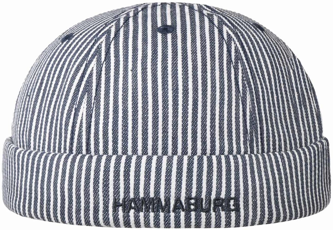 Czapka Dokerka Stripes Cotton by Hammaburg, ciemnoniebieski, One Size