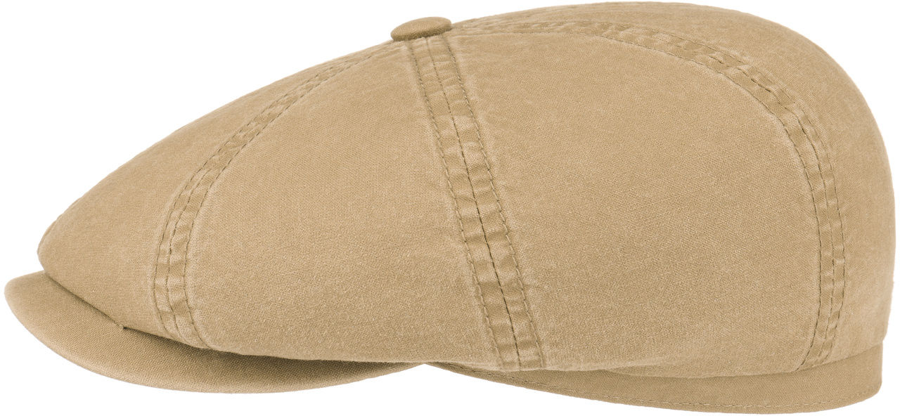 Płaski Kaszkiet Hatteras Bawełna by Stetson, ciemnobeżowy, L (58-59 cm)