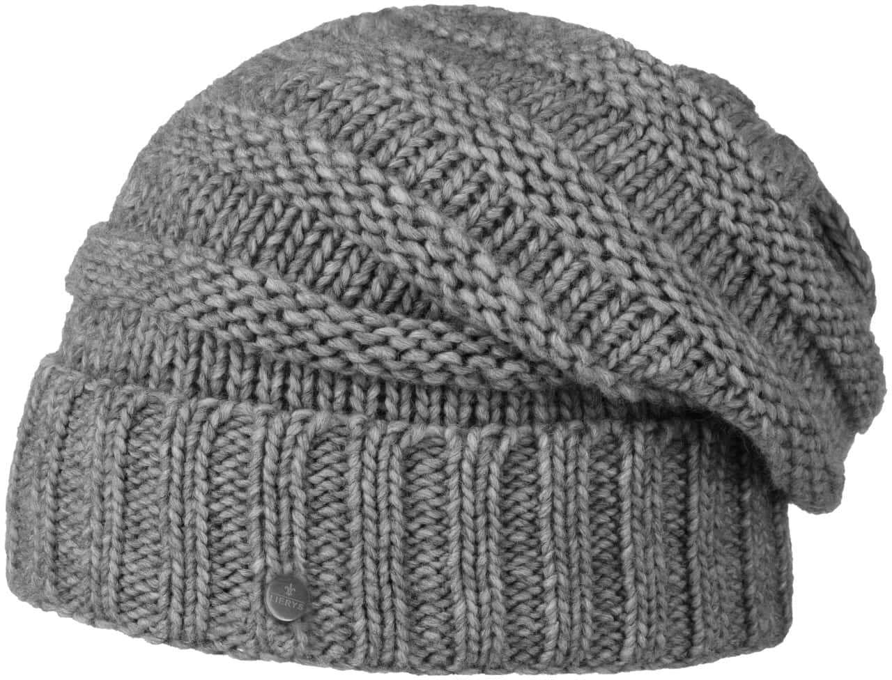 Czapka Dzianinowa Jil Oversize by Lierys, szary, One Size