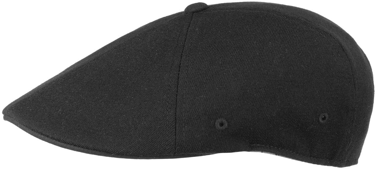 Płaski Kaszkiet Flexfit 504 by Kangol, czarny, S/M (54-57 cm)