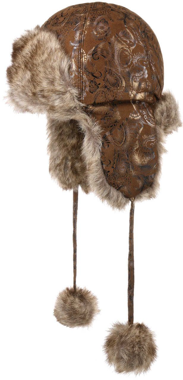 Czapka Pilotka Kaziranga Pompon by McBURN, brązowy, L (58-59 cm)