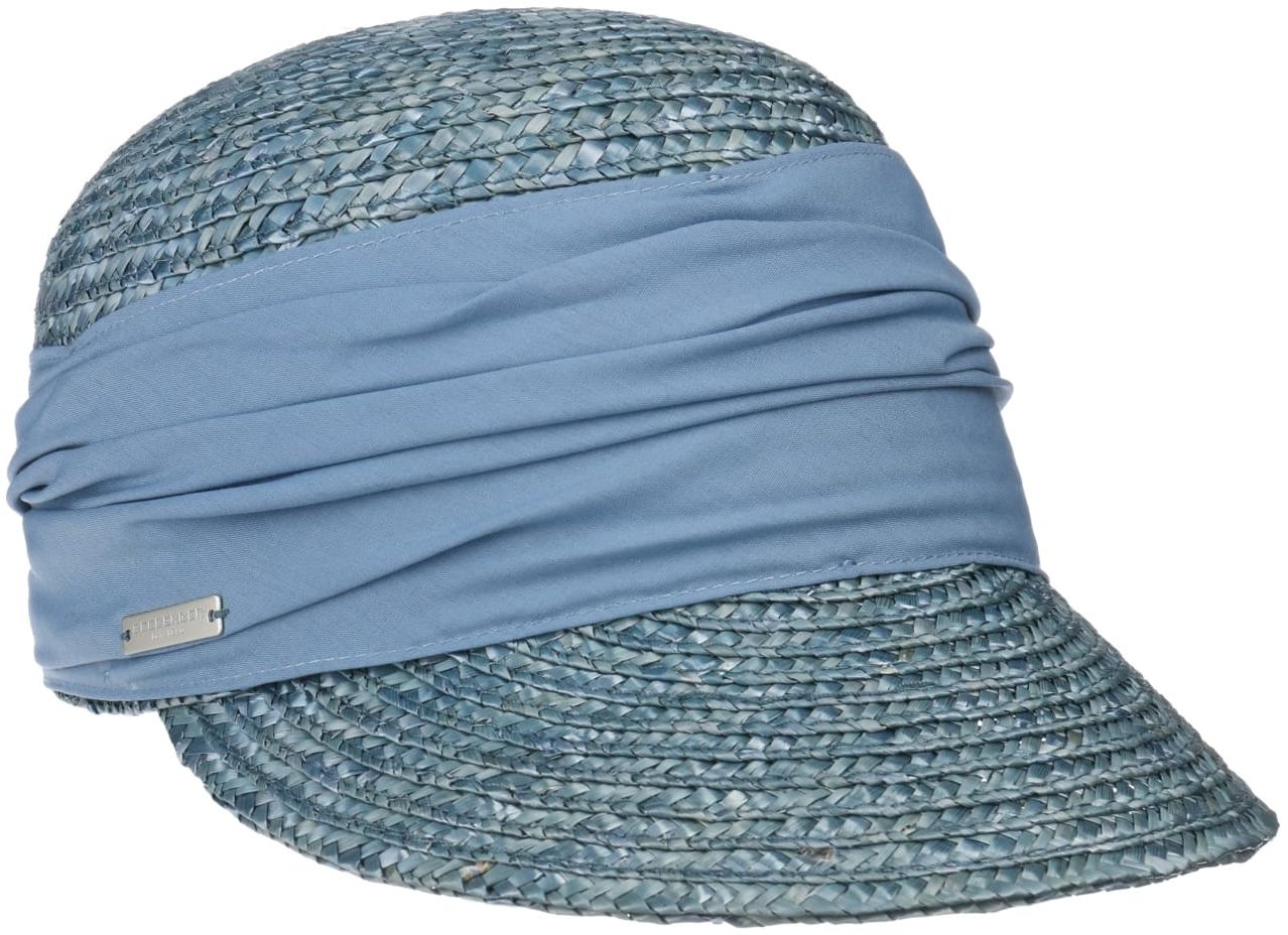 Czapka z Daszkiem Słomiana Grace by Seeberger, jasnoniebieski, One Size