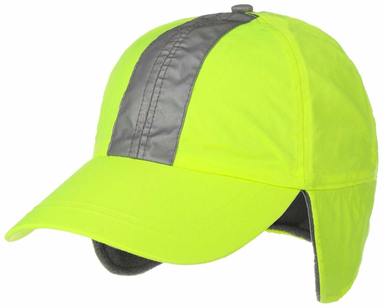 Czapka z Klapkami na Uszy Reflective by Lipodo, neonowy żółty, L (57-58 cm)