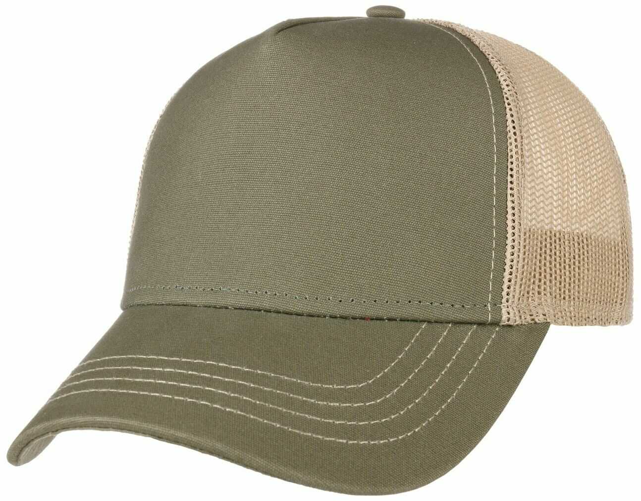 Czapka Trucker Rapper Canvas, jasnooliwkowy, One Size