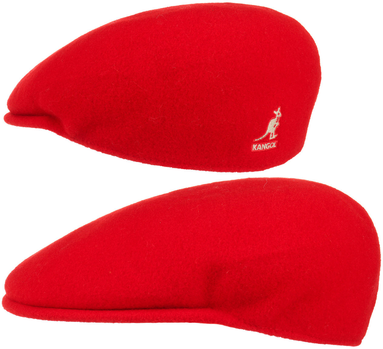 Płaski Kaszkiet 504 by Kangol, czerwony, M (56-57 cm)