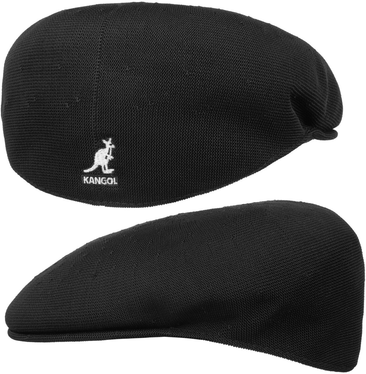 Płaski Kaszkiet 504 Tropic by Kangol, czarny, S (54-55 cm)