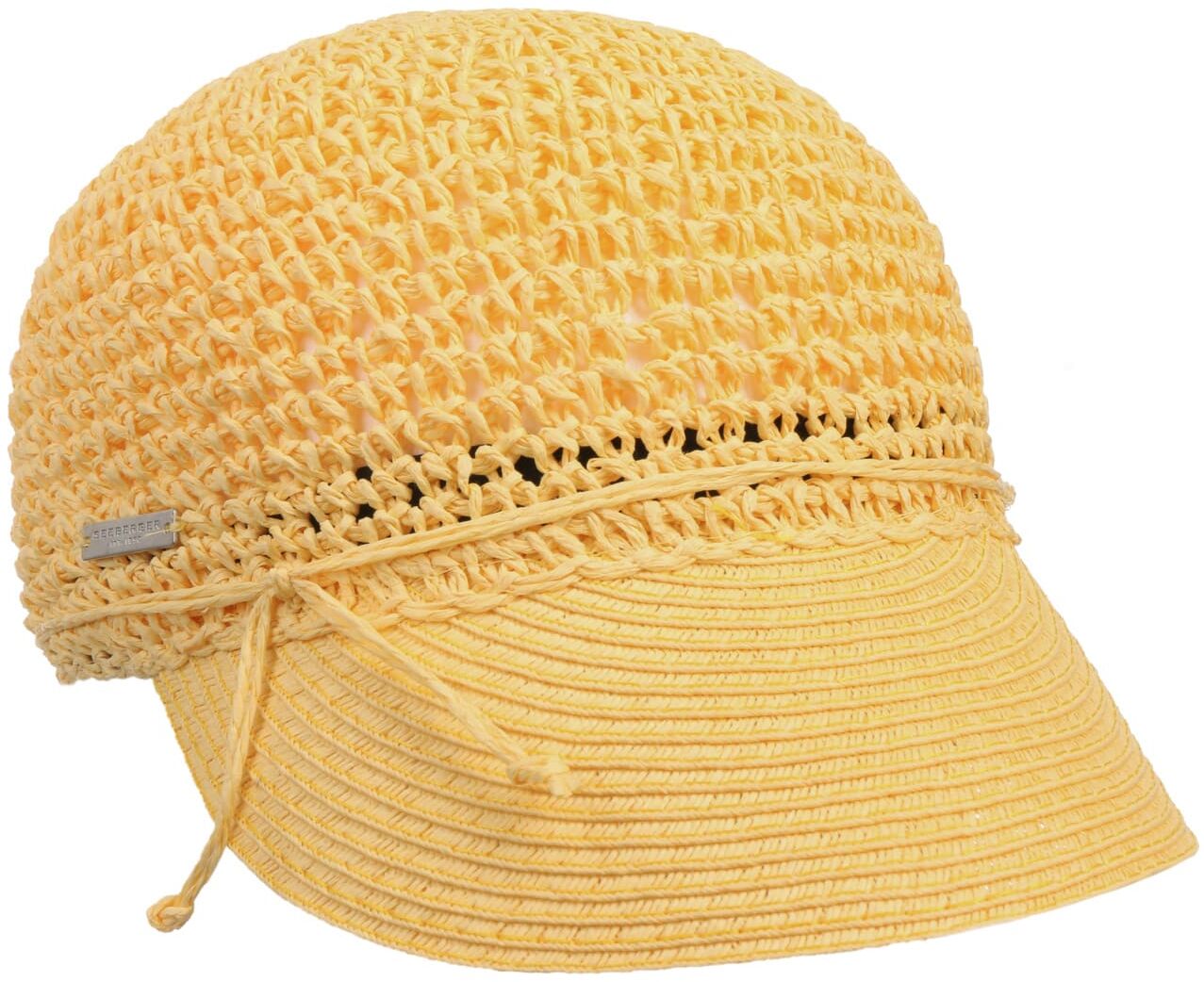Uni Rollable Crochet Cap by Seeberger, żółty, One Size