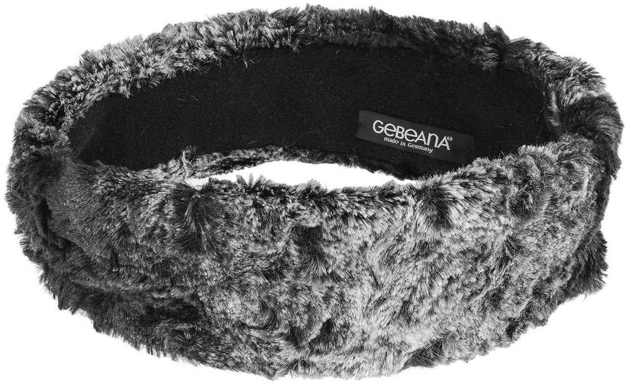 Laraice Faux Fur Headband by Gebeana, czarny, One Size