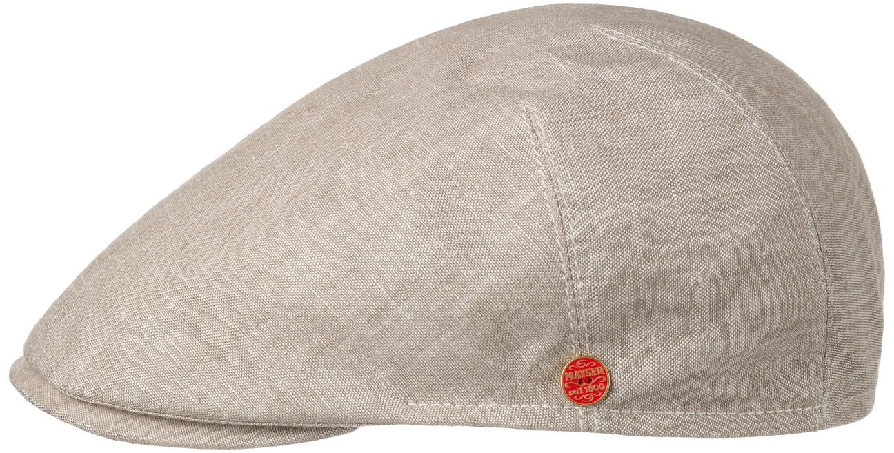 Płaski Kaszkiet Sidney Linen by Mayser, beżowy, 55 cm