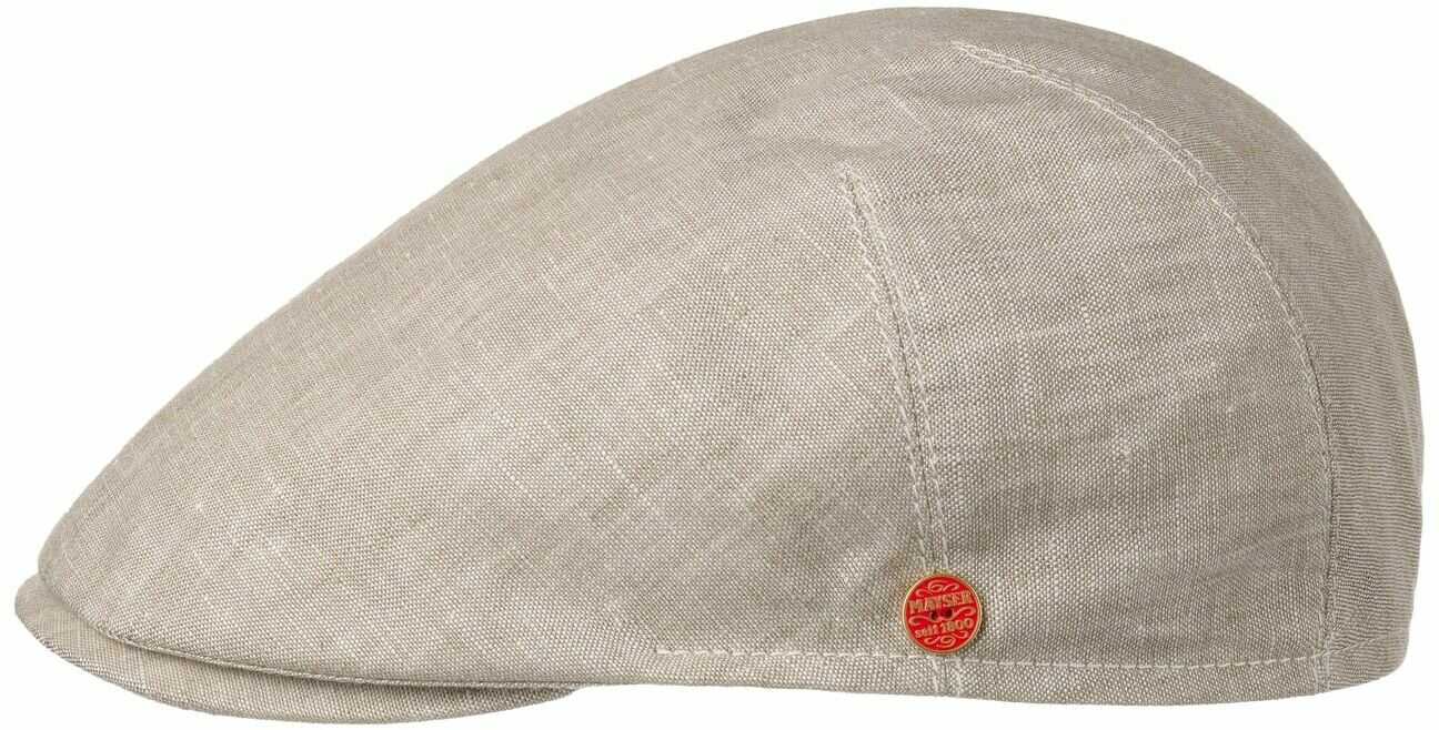 Płaski Kaszkiet Sidney Linen by Mayser, beżowy, 57 cm