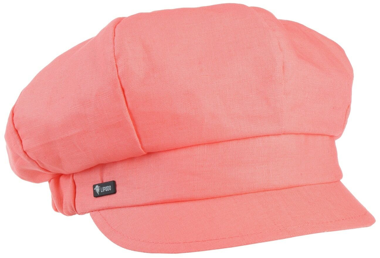 Czapka Newsboy Classic by Lipodo, koralowy, One Size