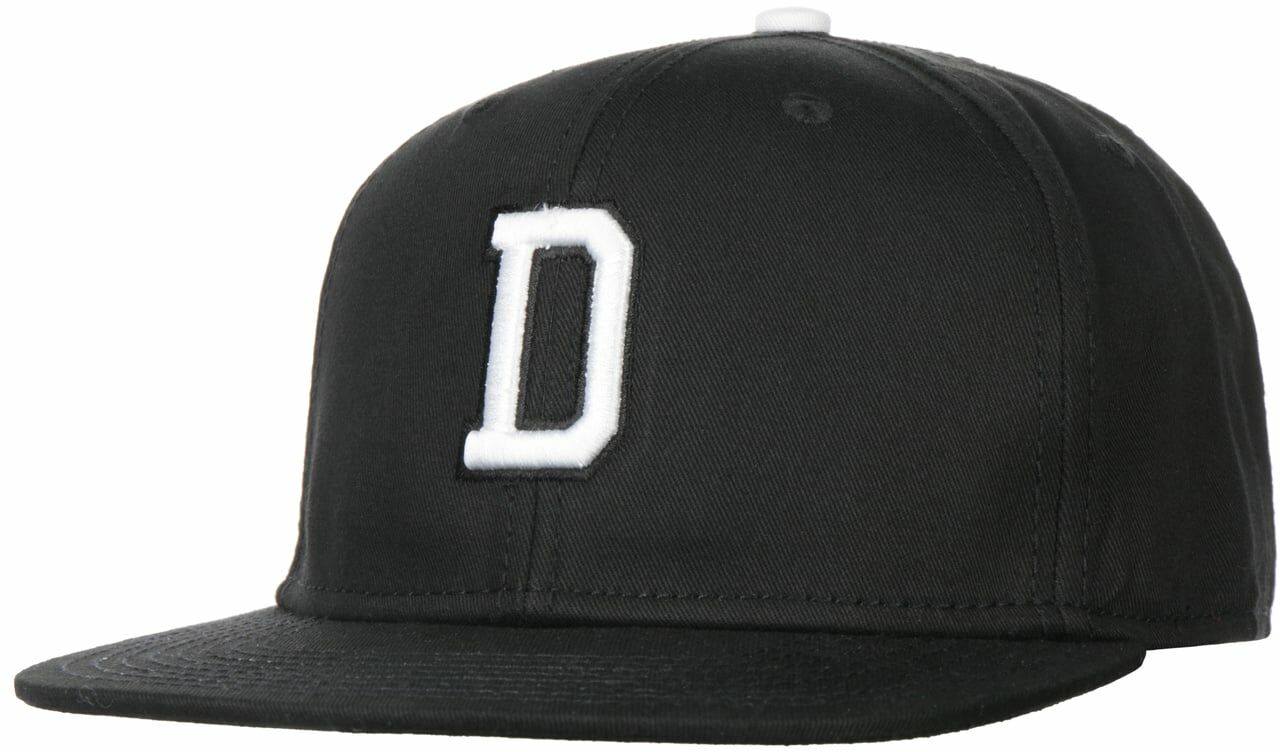 Czapka Snapback Letter D, czarny, One Size