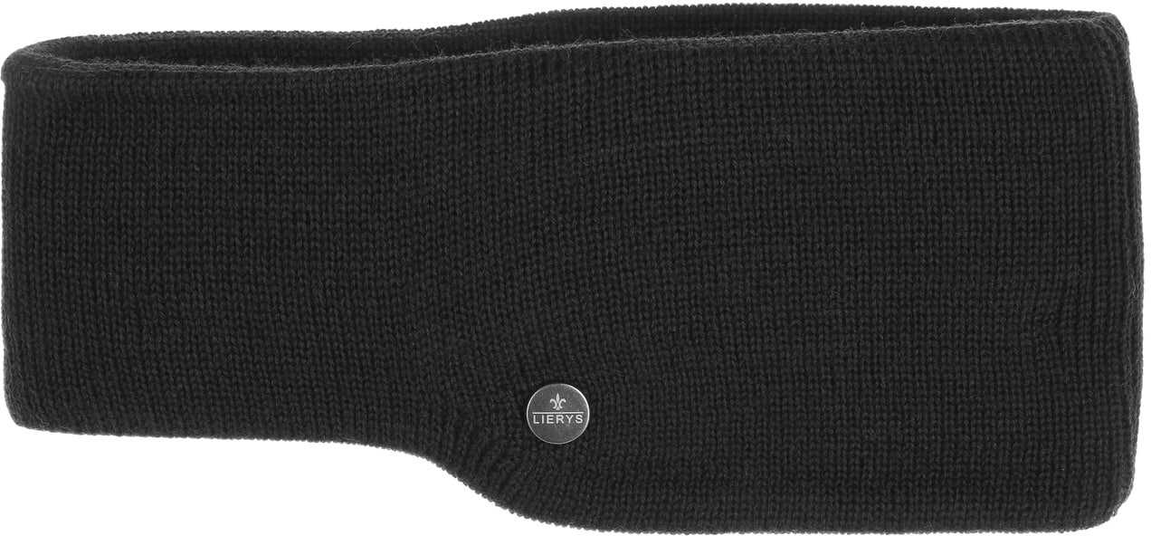 Opaska na Czoło Fine Merino by Lierys, czarny, One Size