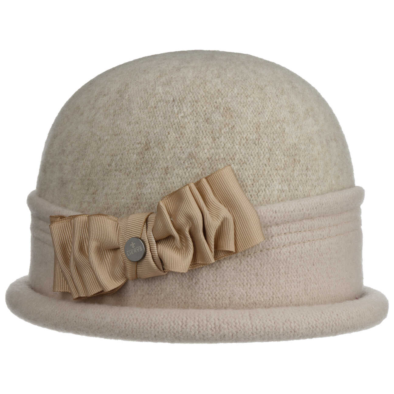 Czapka z Sukna Welnianego Oretka Toque by Lierys, kremowobiały, One Size