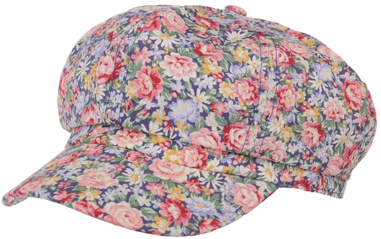 Czapka Newsboy Little Flowers by Lipodo, ciemnoniebieski, S (55-56 cm)