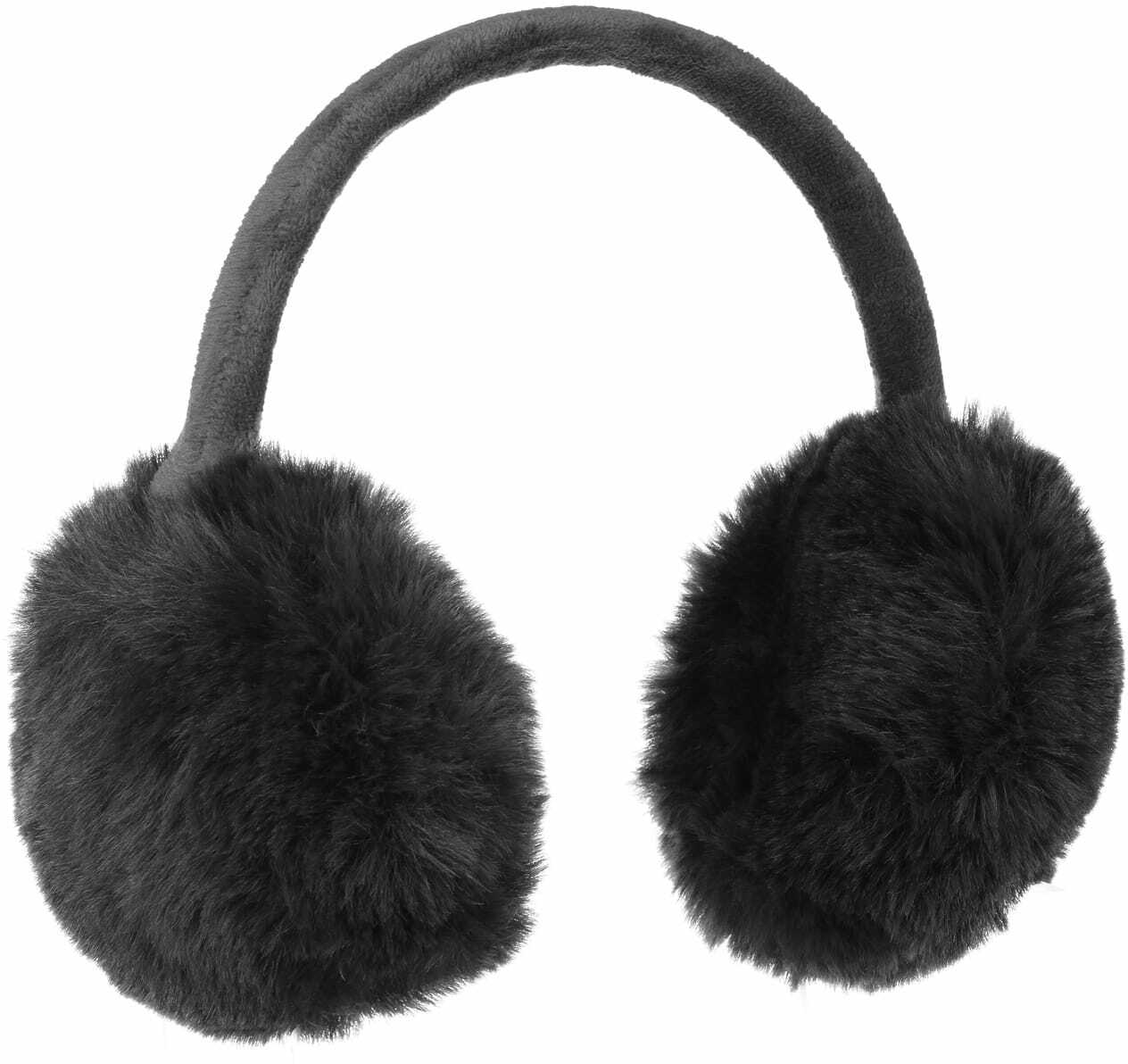 Nauszniki One Colour Futro Tkane by McBURN, czarny, One Size