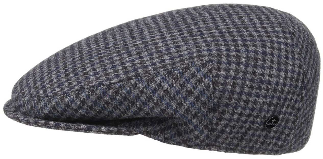 Płaski Kaszkiet Britain Pepitka by Lierys, niebieski, 57 cm