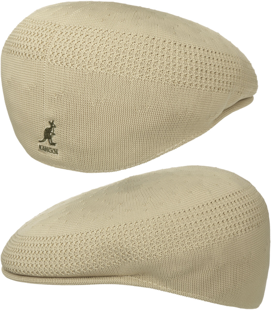 Płaski Kaszkiet 504 Tropic Ventair by Kangol, beżowy, L (58-59 cm)