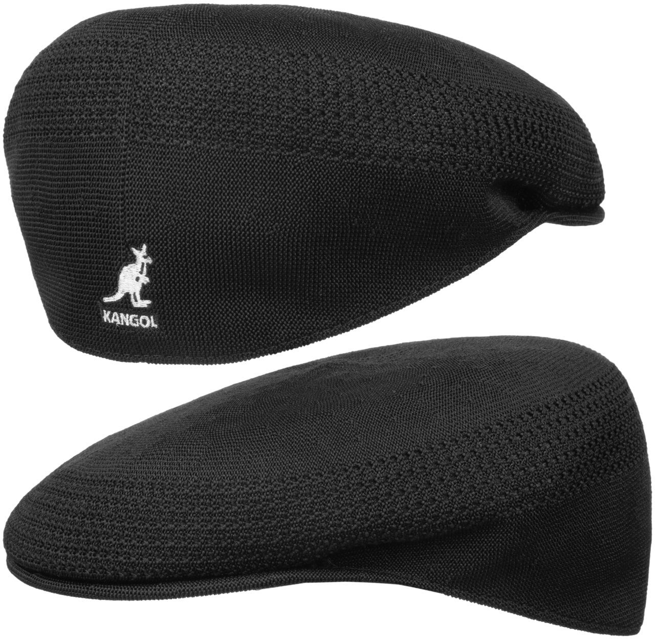 Płaski Kaszkiet 504 Tropic Ventair by Kangol, czarny, S (54-55 cm)