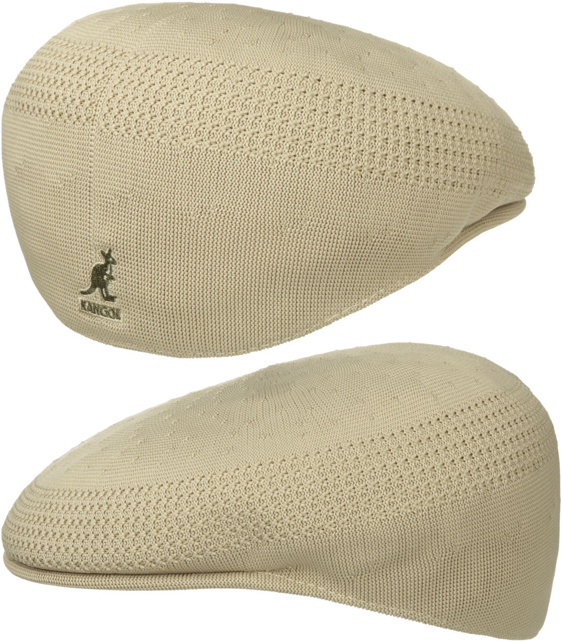 Płaski Kaszkiet 504 Tropic Ventair by Kangol, beżowy, XL (60-61 cm)