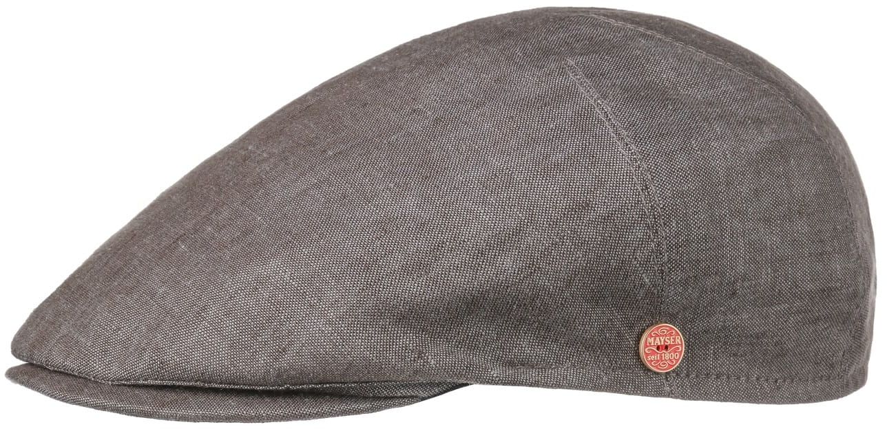 Płaski Kaszkiet Sidney Linen by Mayser, brązowy, 55 cm