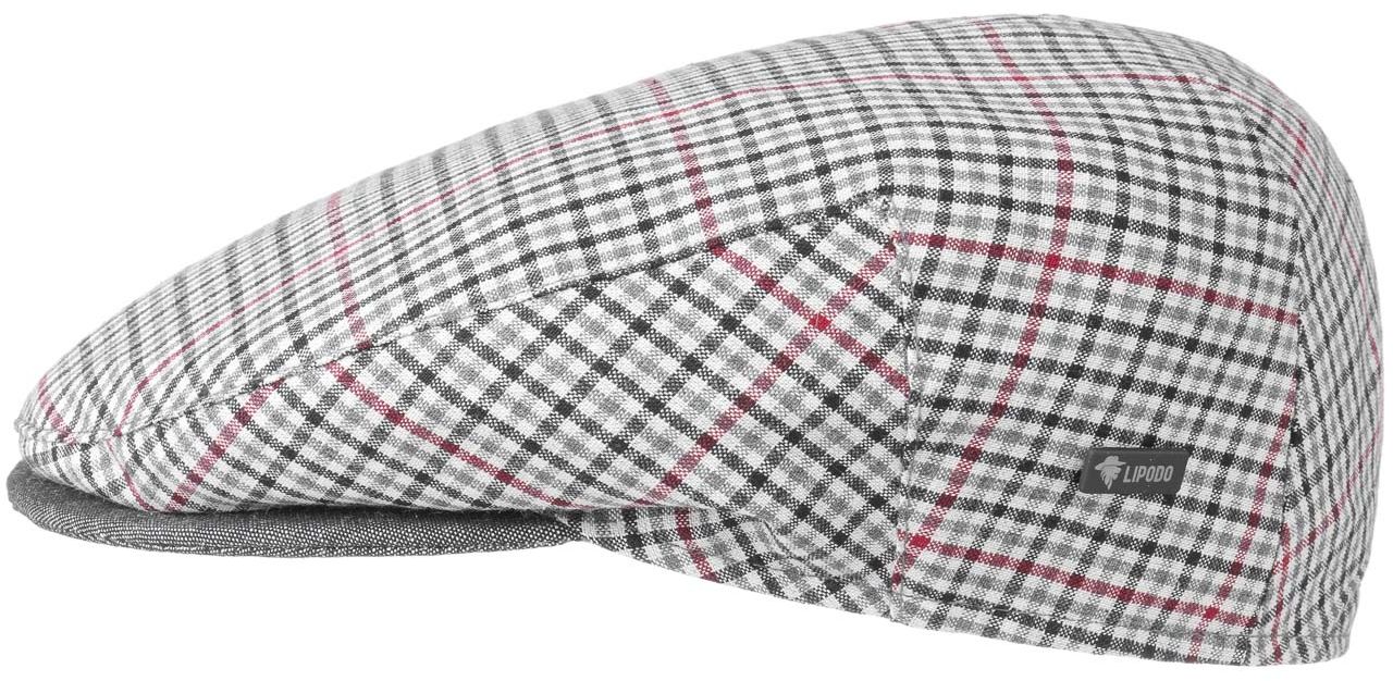 Płaski Kaszkiet Inglese Bic by Lipodo, szaro-czarny, 55 cm