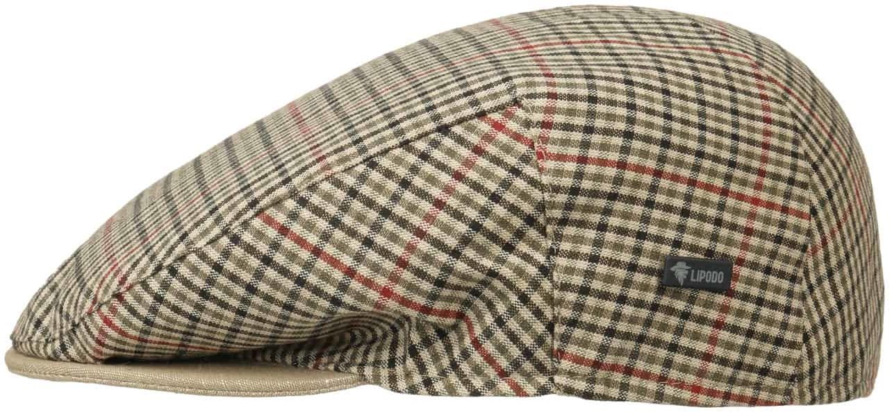 Płaski Kaszkiet Inglese Bic by Lipodo, beżowo-zielony, 55 cm