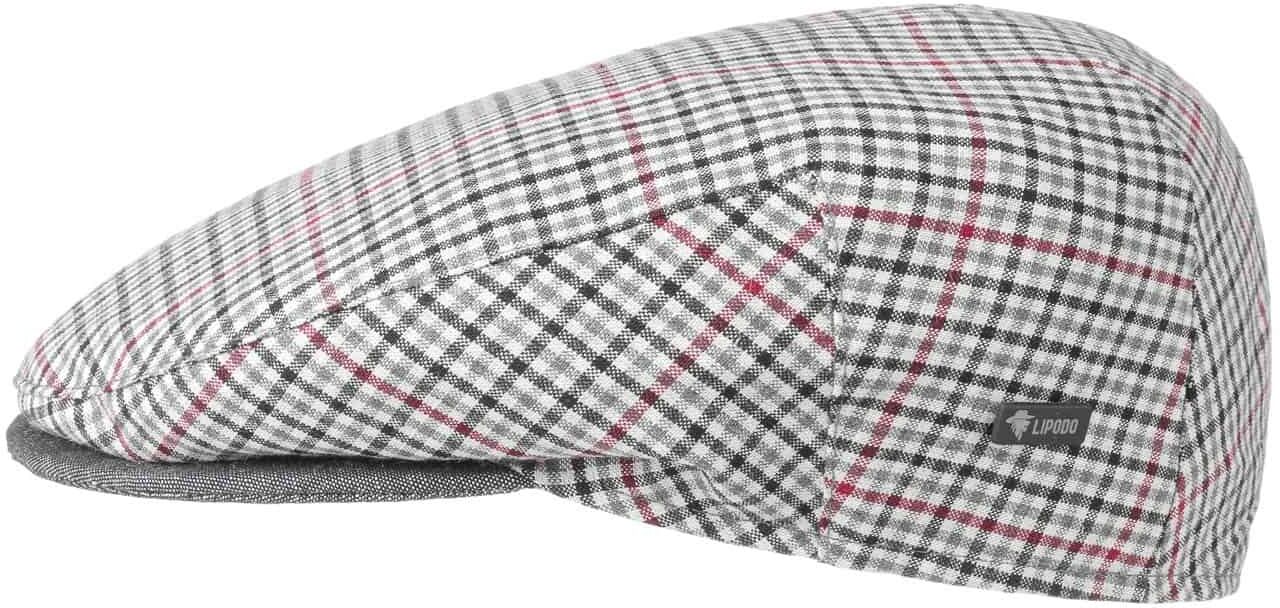 Płaski Kaszkiet Inglese Bic by Lipodo, szaro-czarny, 61 cm