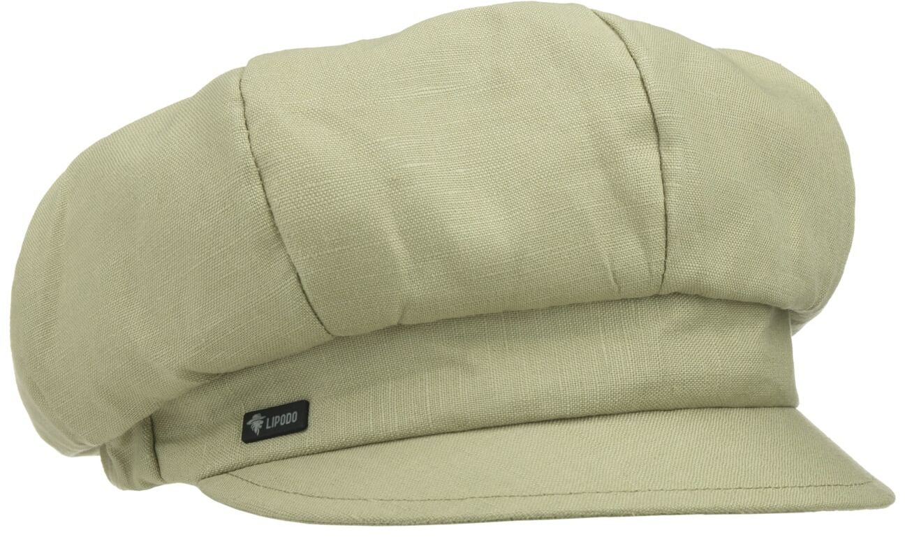 Czapka Newsboy Classic by Lipodo, jasnooliwkowy, One Size