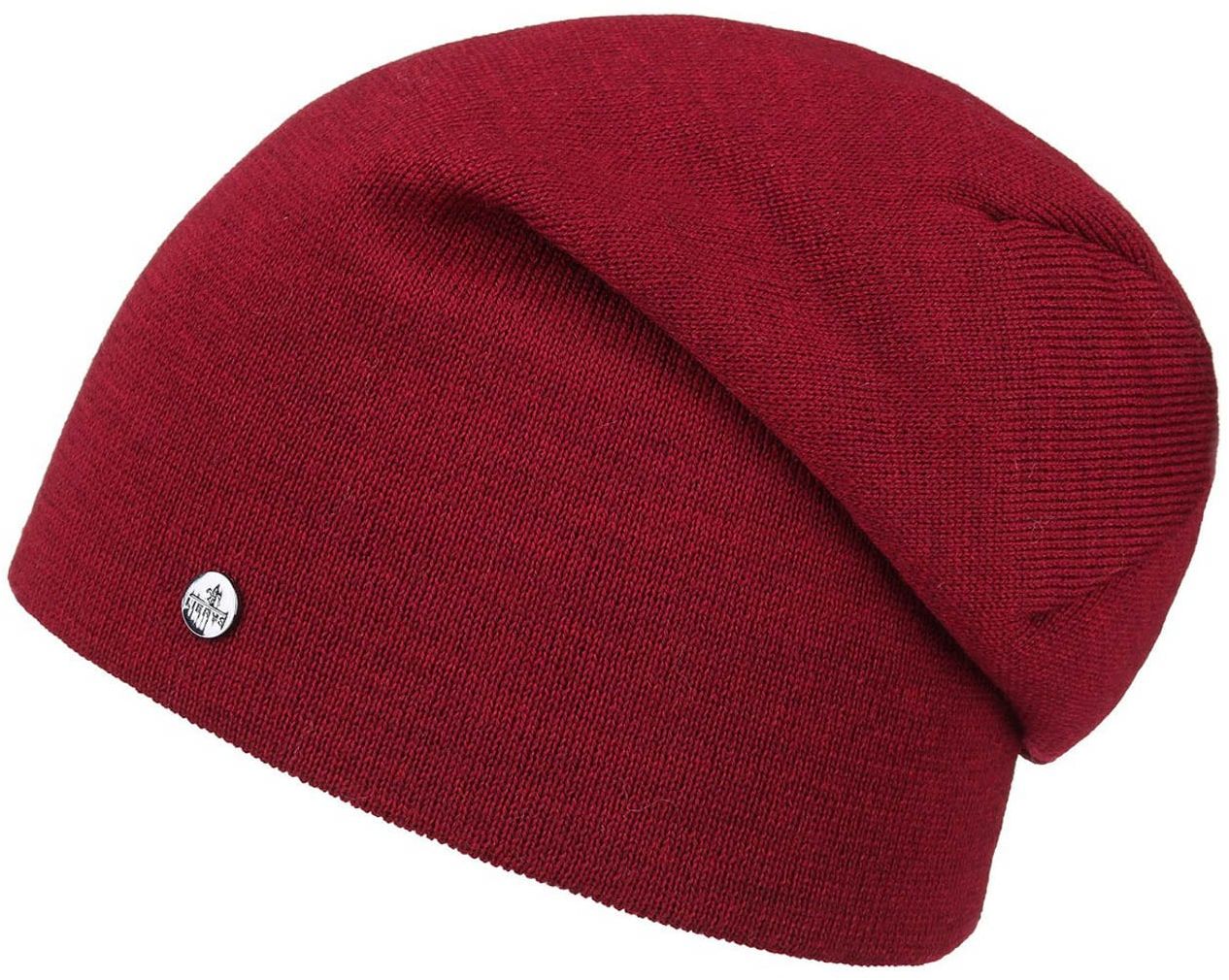 Czapka Beanie Fine Merino Long by Lierys, czerwony, One Size