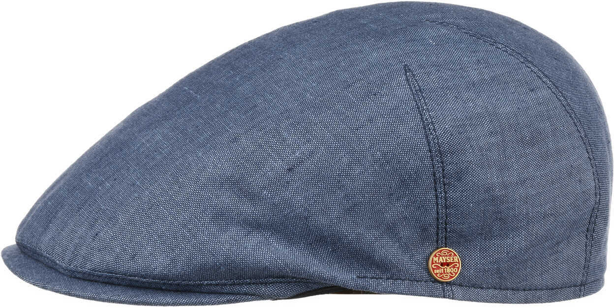 Płaski Kaszkiet Sidney Linen by Mayser, niebieski, 59 cm