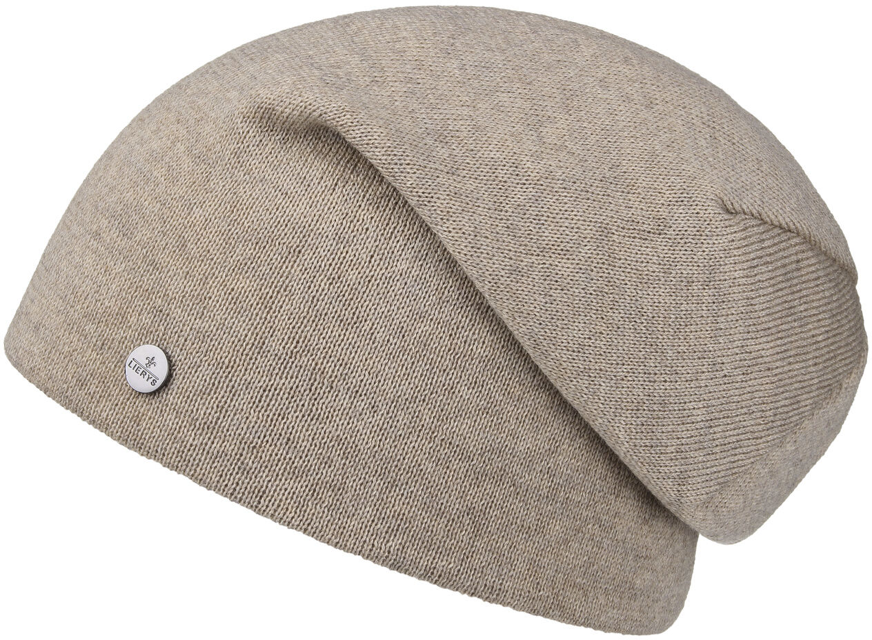 Czapka Beanie Fine Merino Long by Lierys, beżowy, One Size