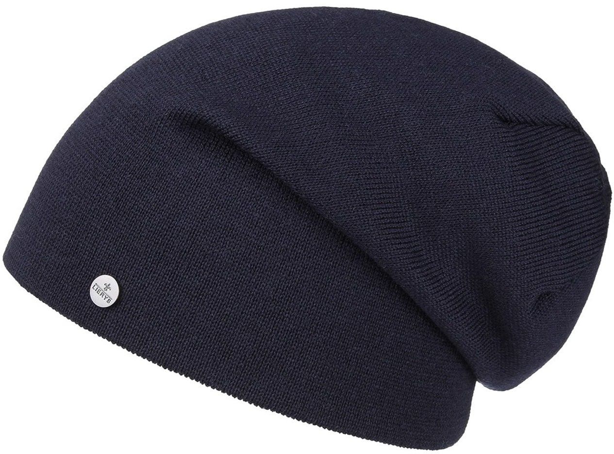 Czapka Beanie Fine Merino Long by Lierys, niebieski, One Size
