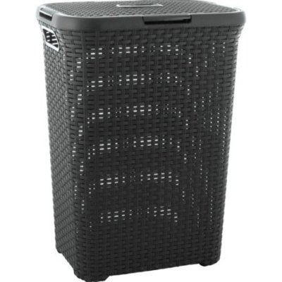 Curver Poland Sp. z o. o. Kosz na bieliznę 60L RATTAN SZARY