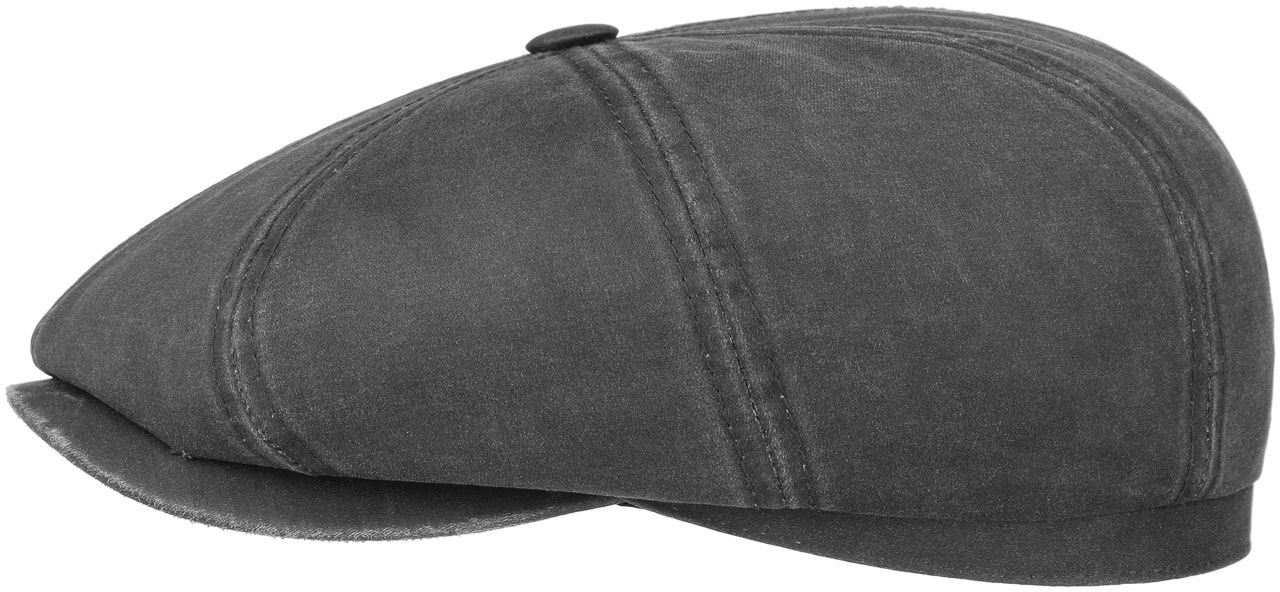 Płaski Kaszkiet Hatteras Old Cotton by Stetson, czarny, S (54-55 cm)