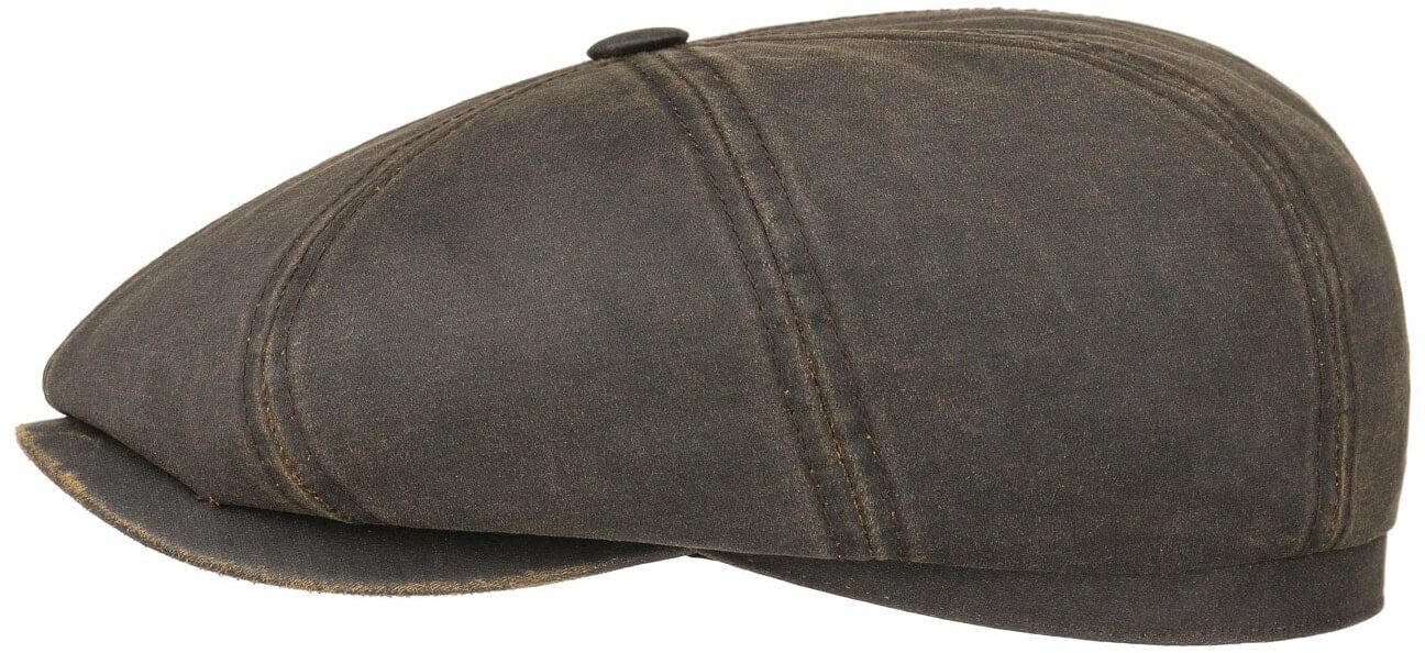 Płaski Kaszkiet Hatteras Old Cotton by Stetson, brązowy, M (56-57 cm)