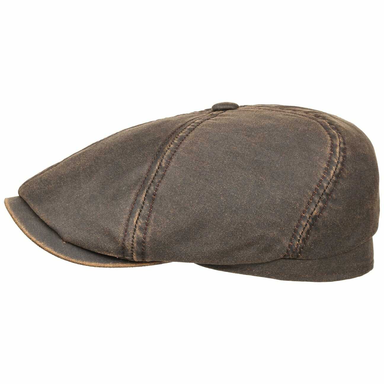 Płaski Kaszkiet Brooklin Old Cotton by Stetson, brązowy, S (54-55 cm)