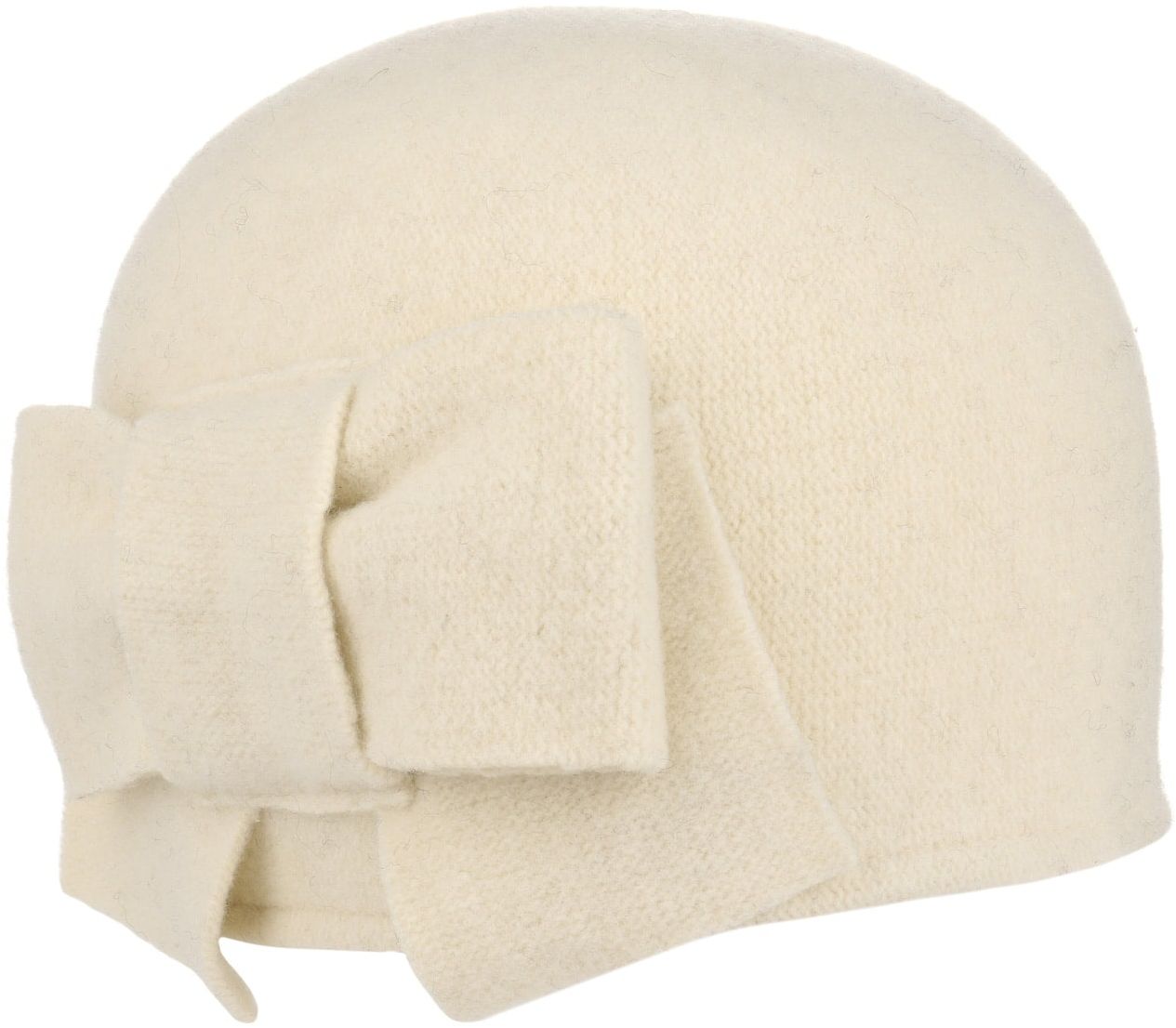 Czapka z Sukna Wełnianego Litika by Seeberger, kremowobiały, One Size