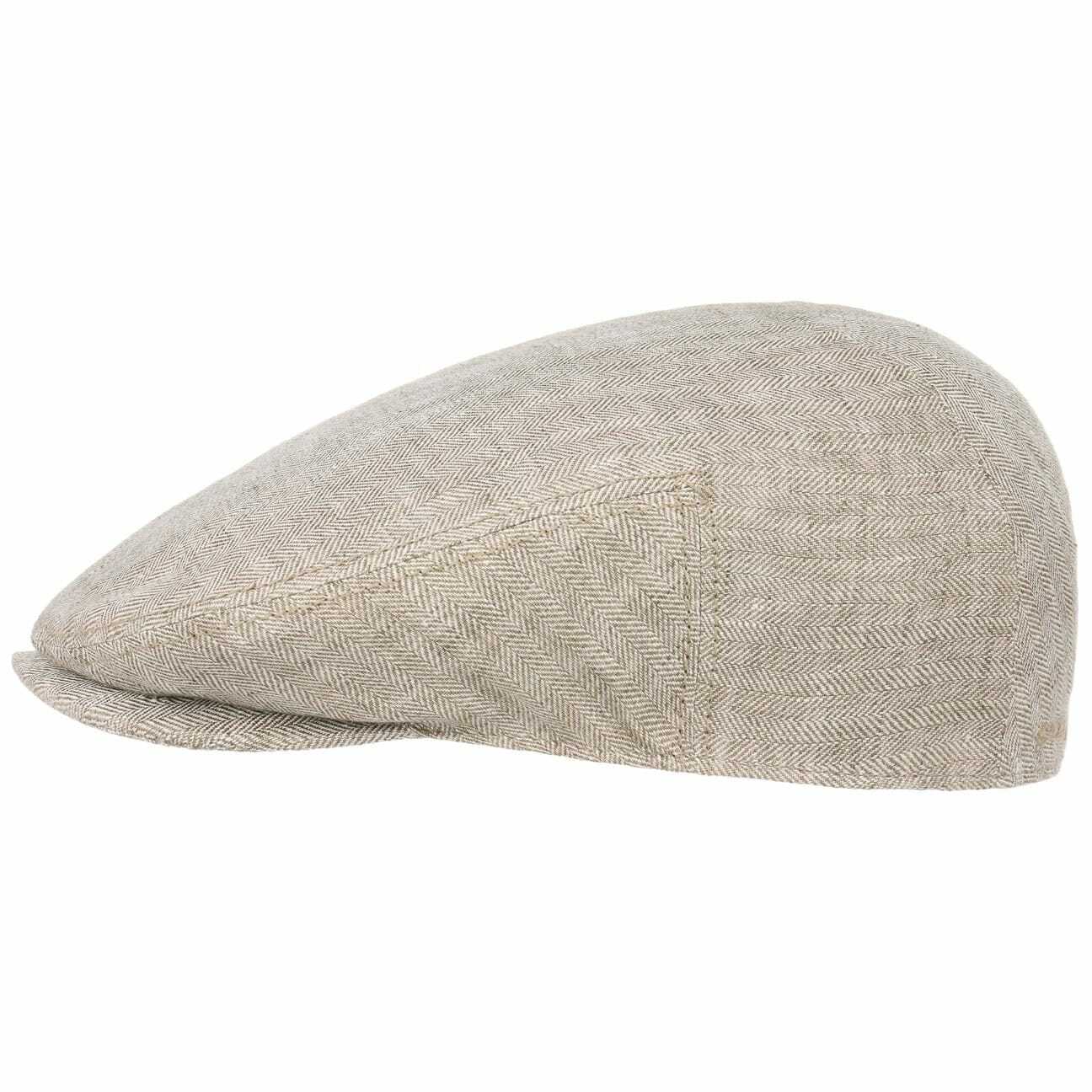Płaski Kaszkiet Woodfield Linen by Stetson, jasnobeżowy, 59 cm