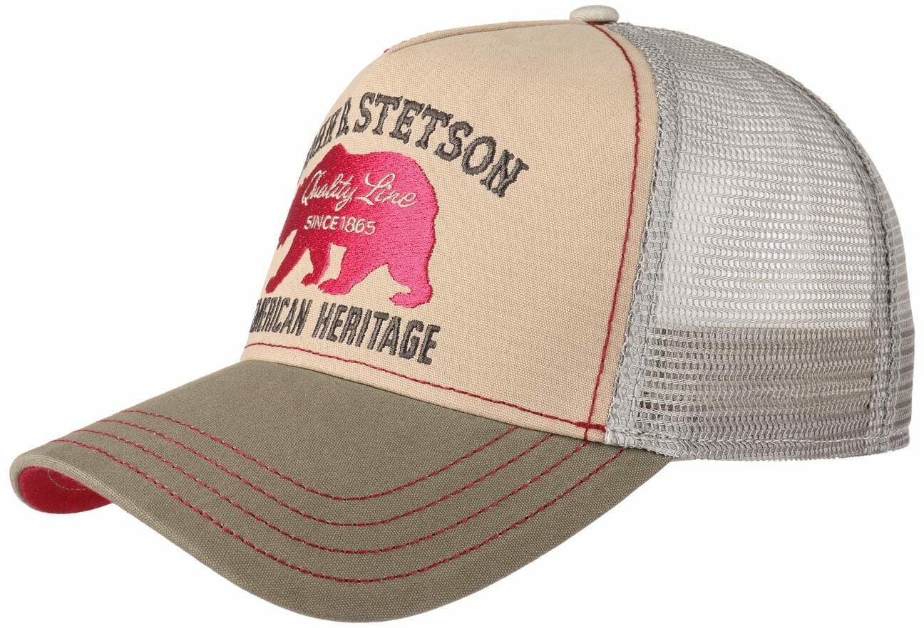 Czapka JBS-Bear Trucker by Stetson, beżowy, One Size